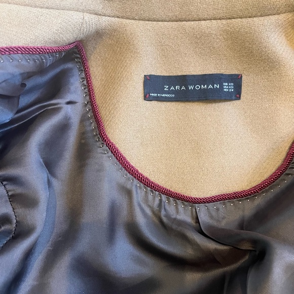 Zara Wool Blend Overcoat in Camel - Picture 5 of 9